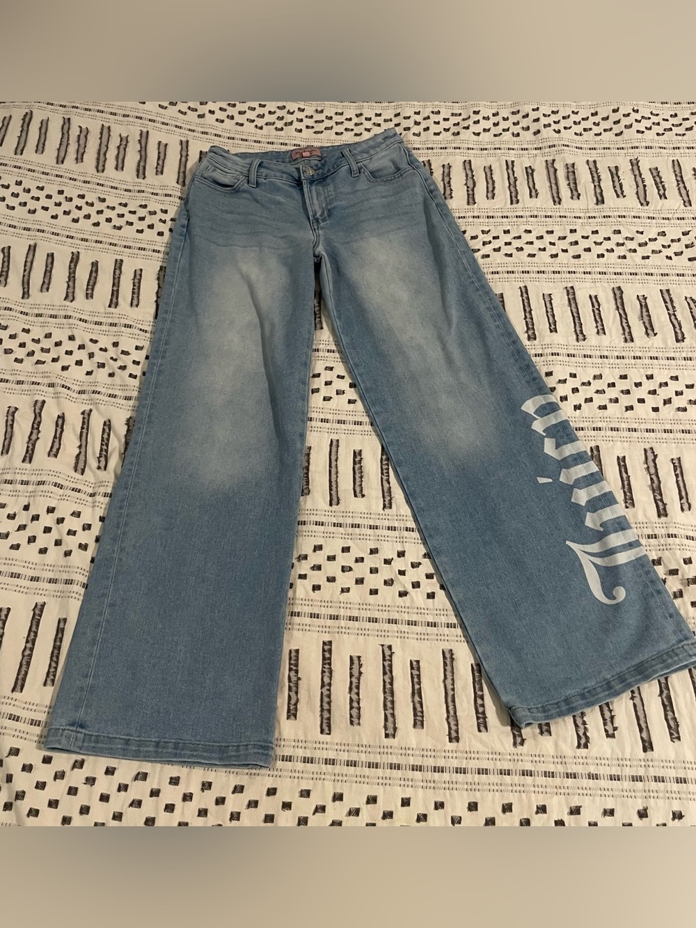 Juicy Couture Graphic Wide Leg Jeans